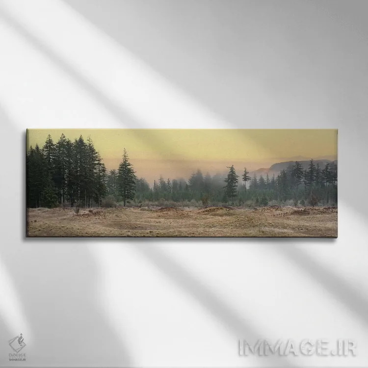 تابلو سپیدهبامدادی بوسیدهشده با مه اثر لوئیس راث - نمای روبهرو روی دیوار