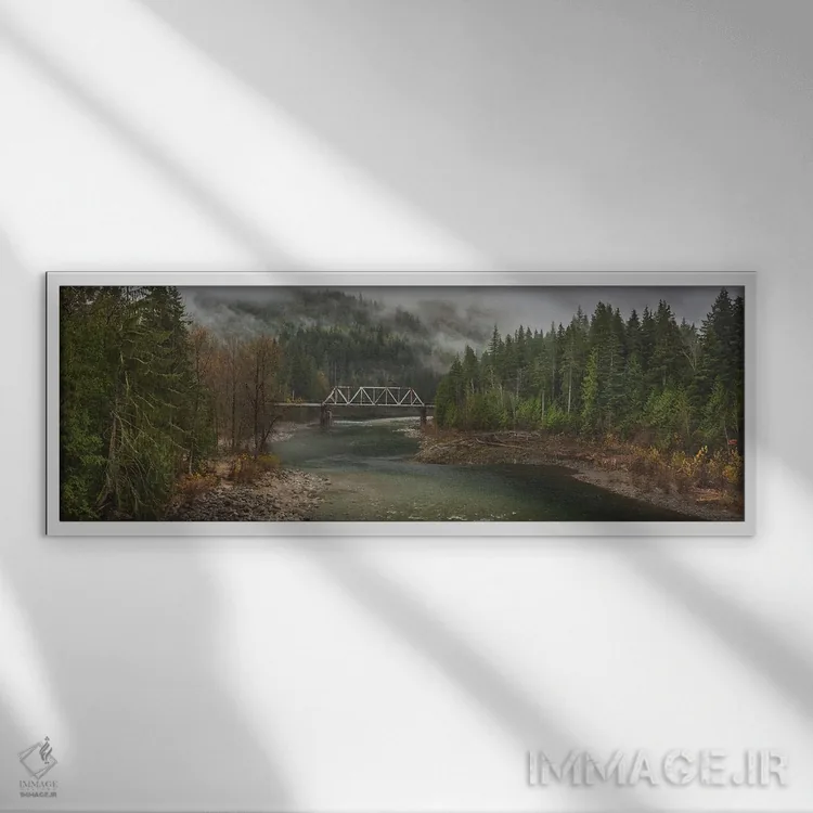 تابلو مه و غبار آرام عبور میکنند اثر لوئیس راث - نمای قابدار سفید