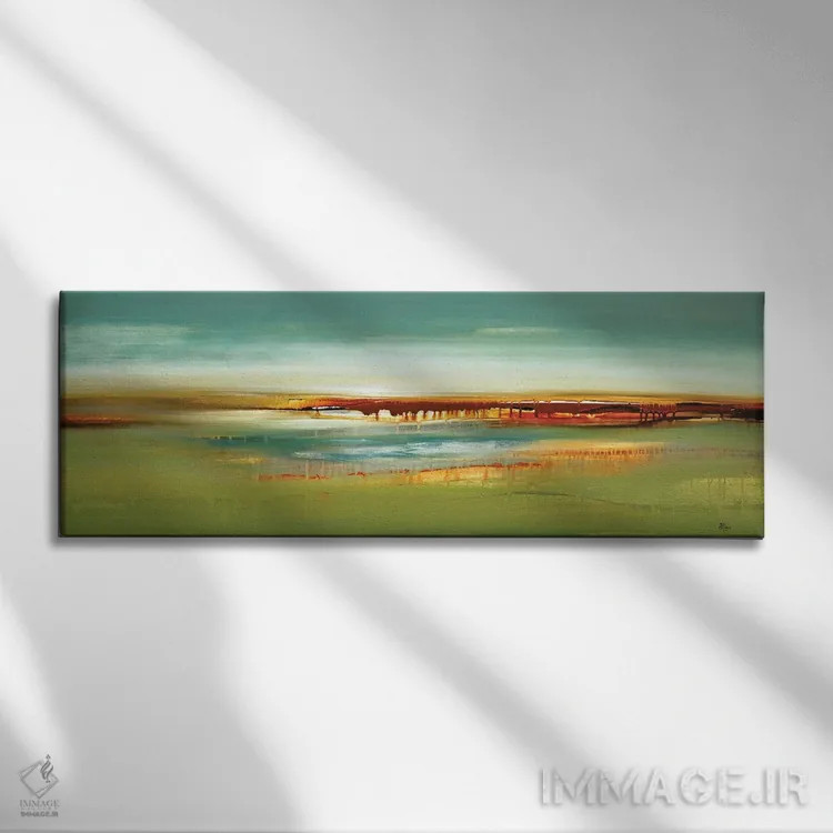 تابلو لایههای طبیعت اثر لیزا ریجرز - نمای روبهرو روی دیوار