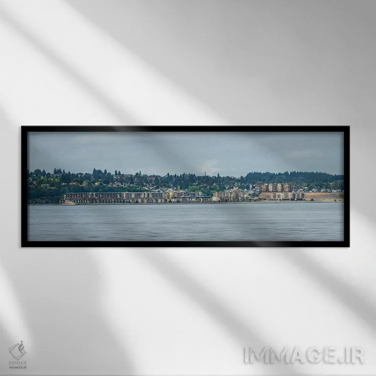 تابلو ساحل پوینت راستون (نام خاص) اثر لوئیس راث - نمای قابدار مشکی