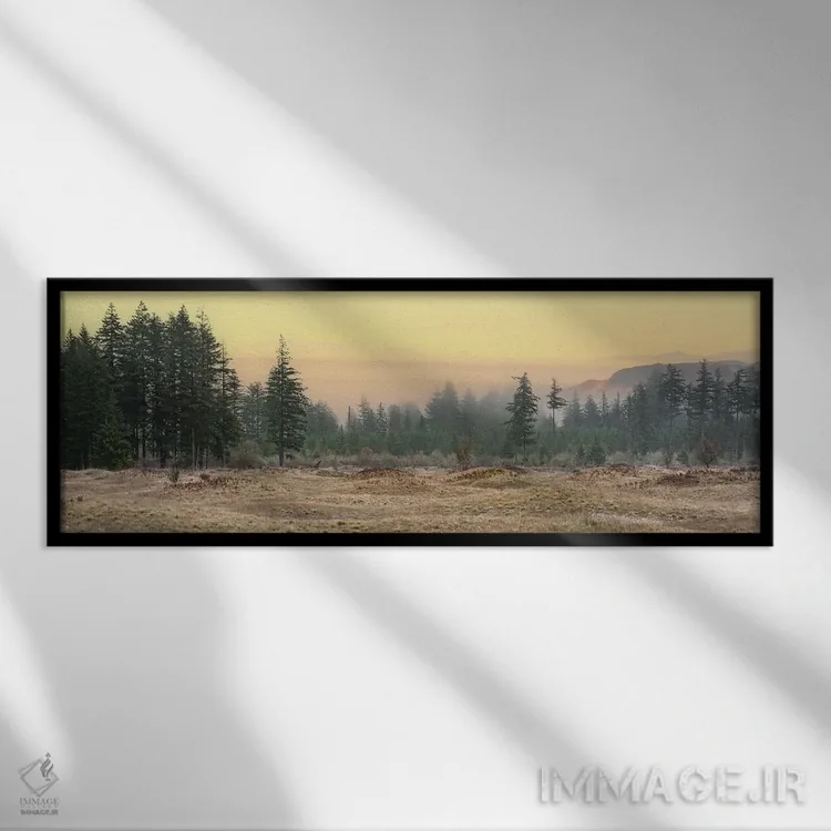 تابلو سپیدهبامدادی بوسیدهشده با مه اثر لوئیس راث - نمای قابدار مشکی