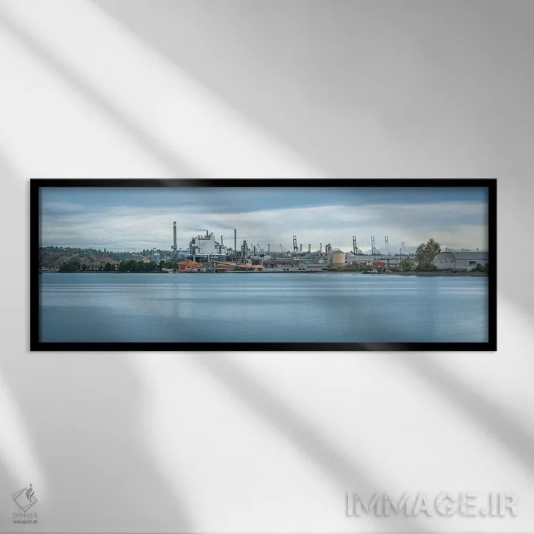 تابلو تاکومای صنعتی اثر لوئیس راث - نمای قابدار مشکی