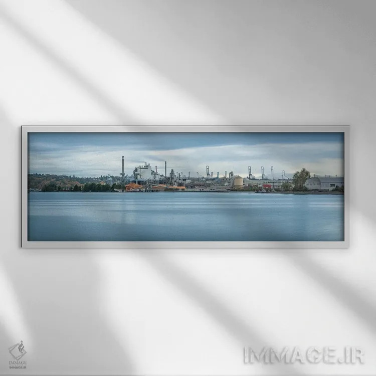 تابلو تاکومای صنعتی اثر لوئیس راث - نمای قابدار سفید