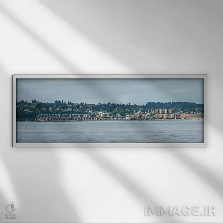 تابلو ساحل پوینت راستون (نام خاص) اثر لوئیس راث - نمای قابدار سفید