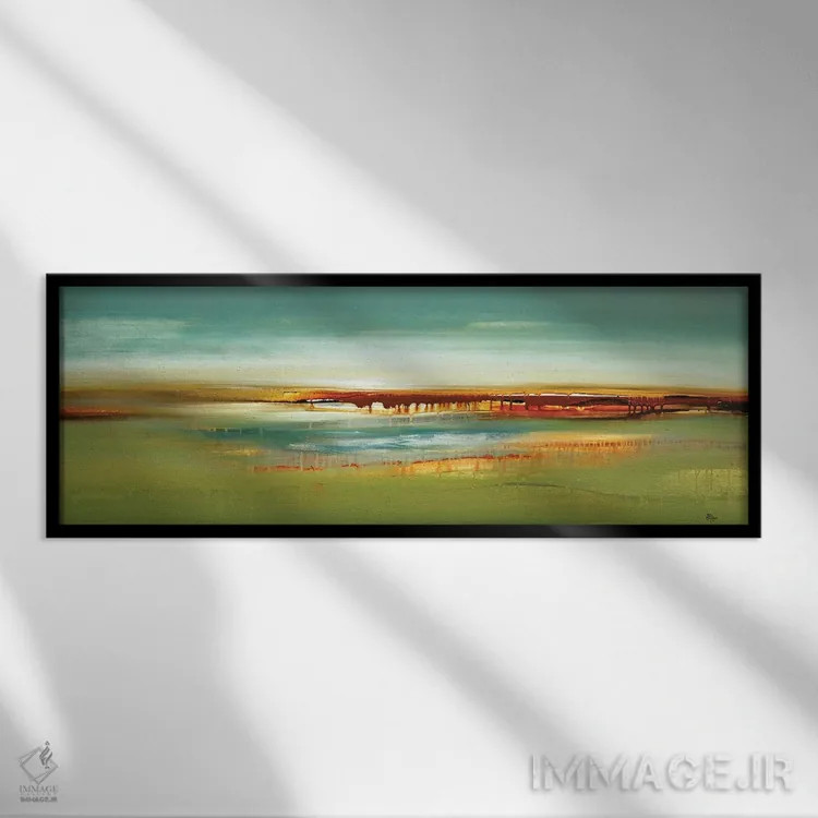 تابلو لایههای طبیعت اثر لیزا ریجرز - نمای قابدار مشکی