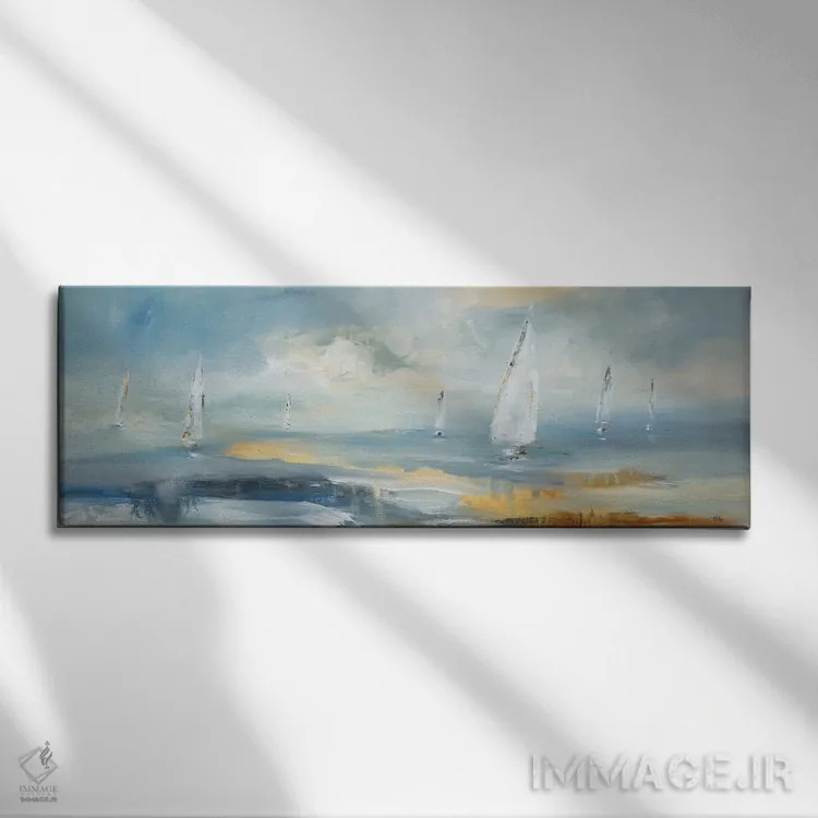 تابلو بازی اقیانوسی ۱ اثر لیزا ریجرز - نمای روبهرو روی دیوار