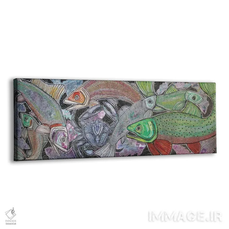 تابلو آبی (یا: دنیای آبها) اثر لینت شلی - نمای پرسپکتیو محصول