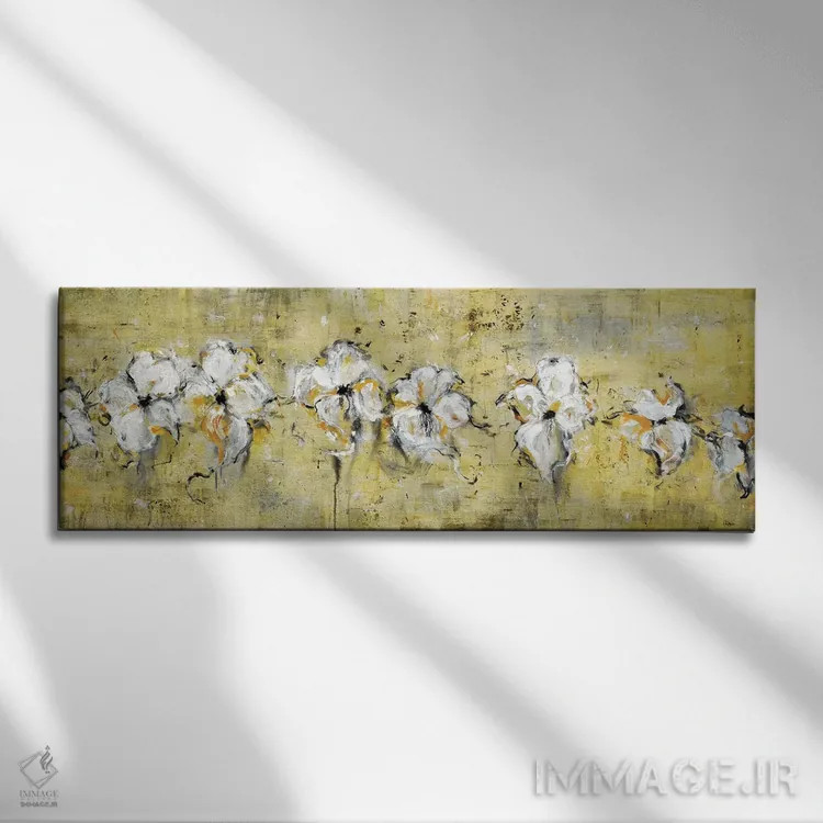 تابلو پیوند گلها اثر لیزا ریجرز - نمای روبهرو روی دیوار