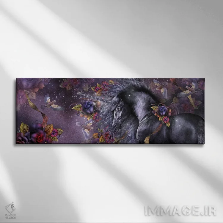 تابلو رز آبی ۲ اثر لوری پرایندل - نمای روبهرو روی دیوار