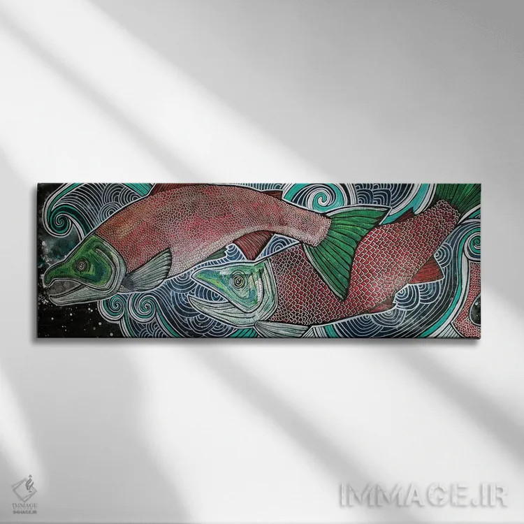 تابلو خلاف جریان اثر لینت شلی - نمای روبهرو روی دیوار