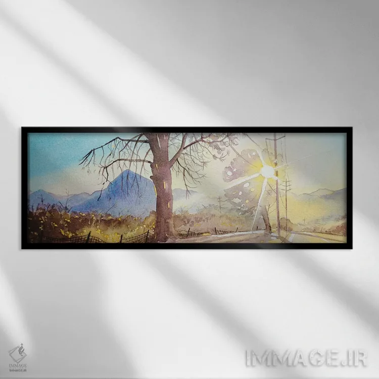 تابلو مولهالند (نام مکان در کالیفرنیا) اثر لویزا میلیسنت - نمای قابدار مشکی