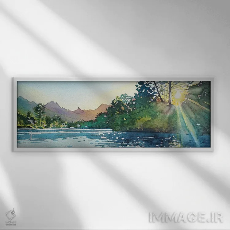 تابلو آفتاب بهاری اثر لویزا میلیسنت - نمای قابدار سفید