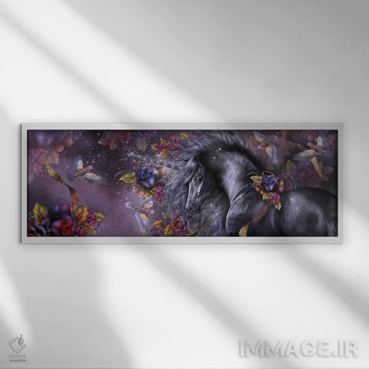 تابلو رز آبی ۲ اثر لوری پرایندل - نمای قابدار سفید