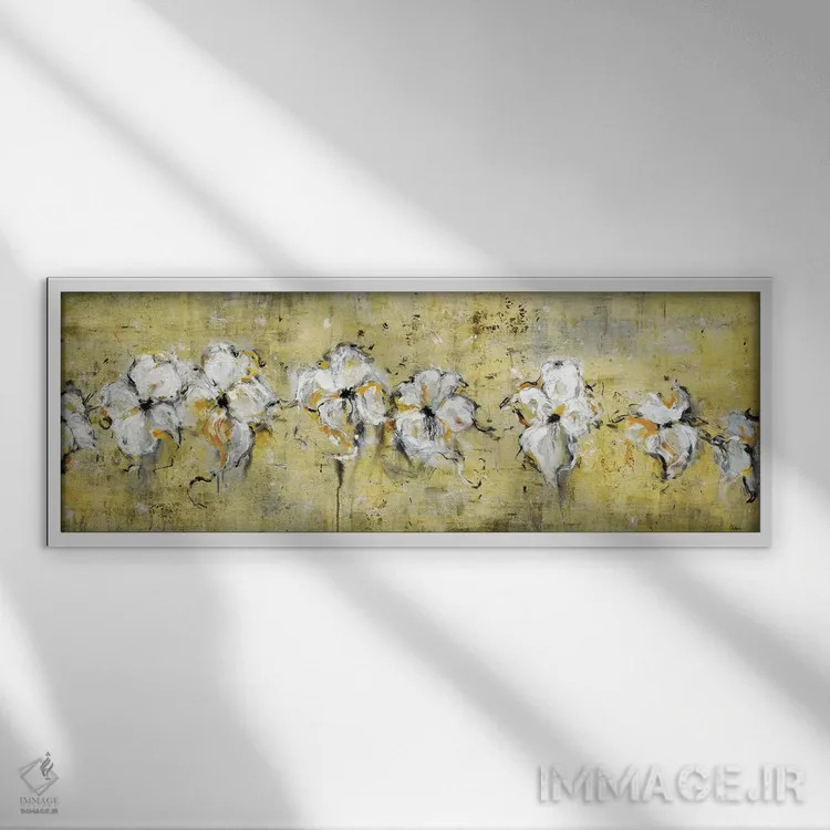 تابلو پیوند گلها اثر لیزا ریجرز - نمای قابدار سفید