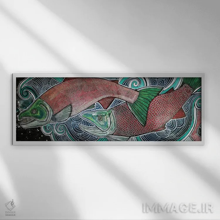 تابلو خلاف جریان اثر لینت شلی - نمای قابدار سفید