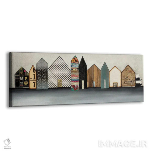 تابلو دهکده ترکیبی اثر لورا ون هورن - نمای پرسپکتیو محصول