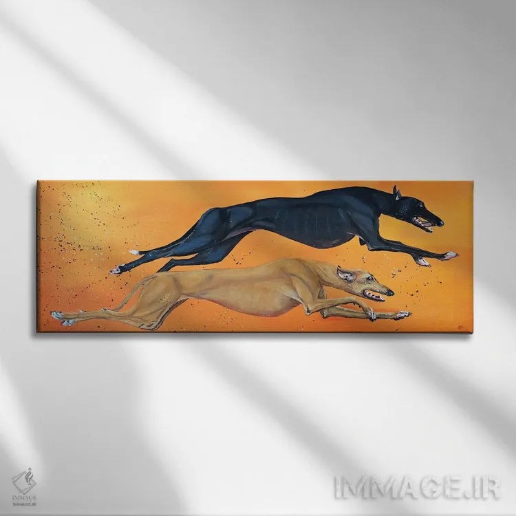 تابلو برنده همهچیز را میبرد اثر لنا اسمیرنُوا - نمای روبهرو روی دیوار