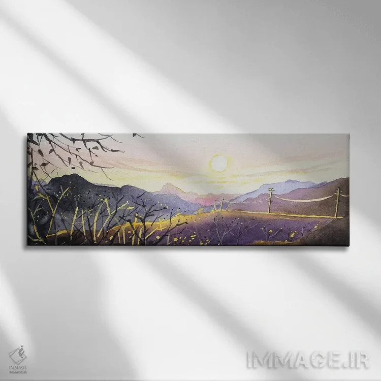 تابلو غروب مولهلند اثر لویزا میلیسنت - نمای روبهرو روی دیوار