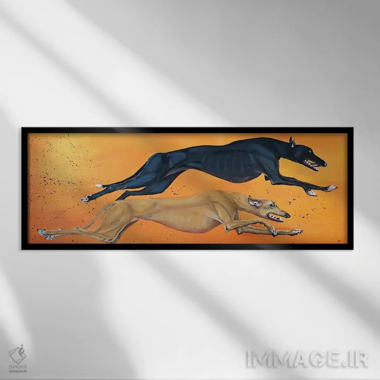 تابلو برنده همهچیز را میبرد اثر لنا اسمیرنُوا - نمای قابدار مشکی