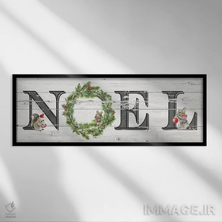 تابلو کریسمس در خانه روستایی اثر لیوی فین - نمای قابدار مشکی