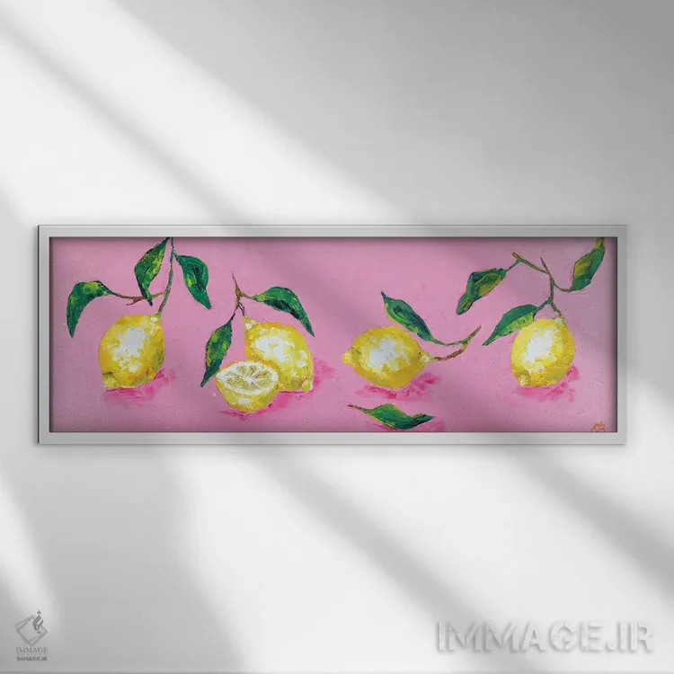 تابلو چهار و نیم لیمو اثر لنا اسمیرنُوا - نمای قابدار سفید