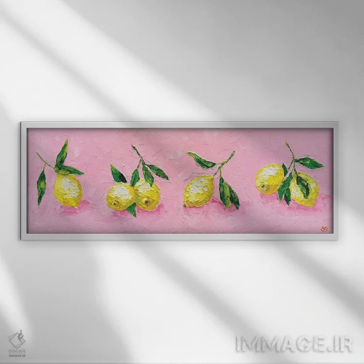 تابلو لیموهای لطیف اثر لنا اسمیرنُوا - نمای قابدار سفید