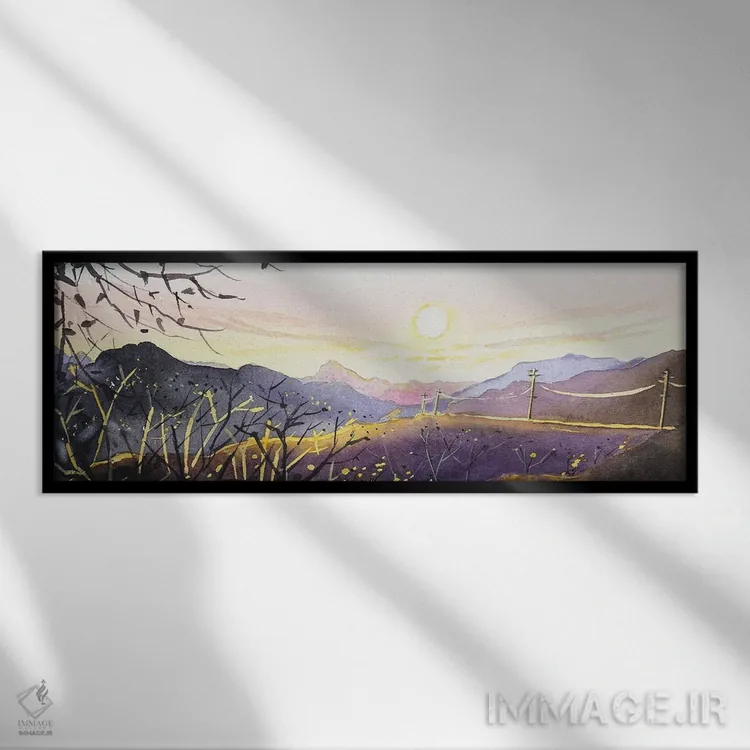 تابلو غروب مولهلند اثر لویزا میلیسنت - نمای قابدار مشکی