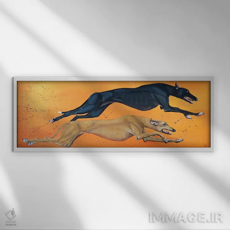 تابلو برنده همهچیز را میبرد اثر لنا اسمیرنُوا - نمای قابدار سفید