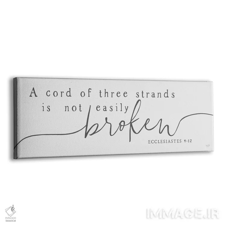 تابلو طناب سه رشتهای اثر لوکس + می دیزاینز (استودیو هنری) - نمای پرسپکتیو محصول