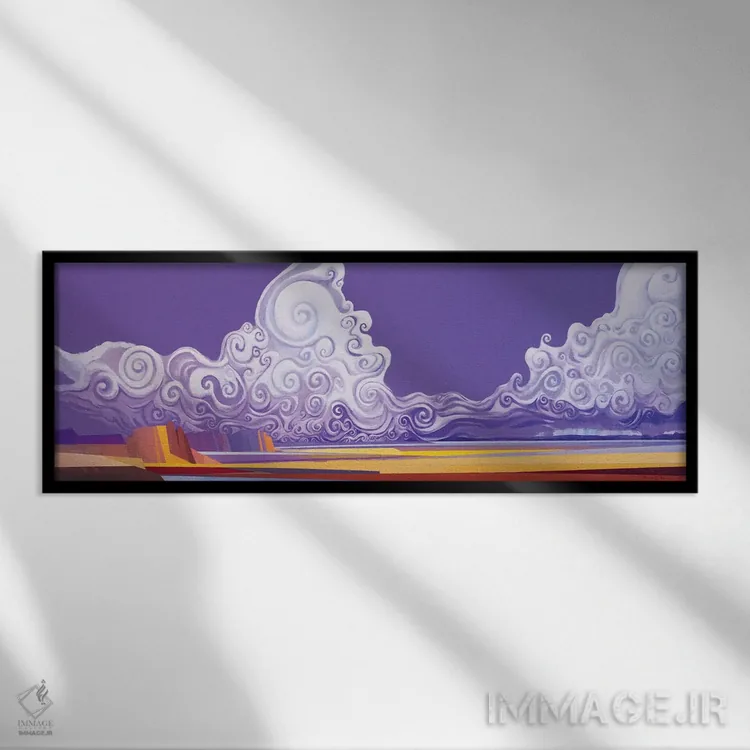 تابلو آسمانشکوفه: آلفا اثر لاورنس لی - نمای قابدار مشکی