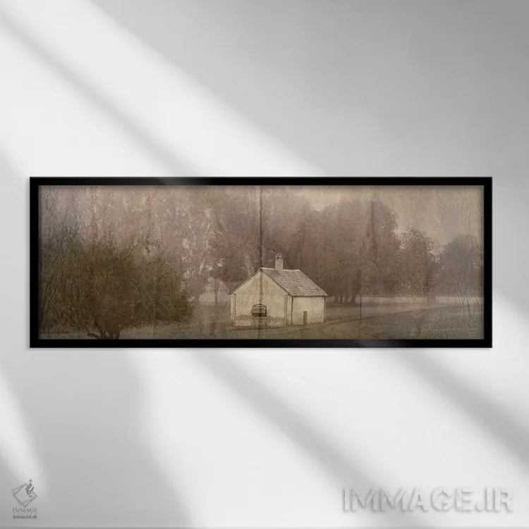 تابلو چشمانداز روستایی ۱ اثر شلند لوئیس - نمای قابدار مشکی