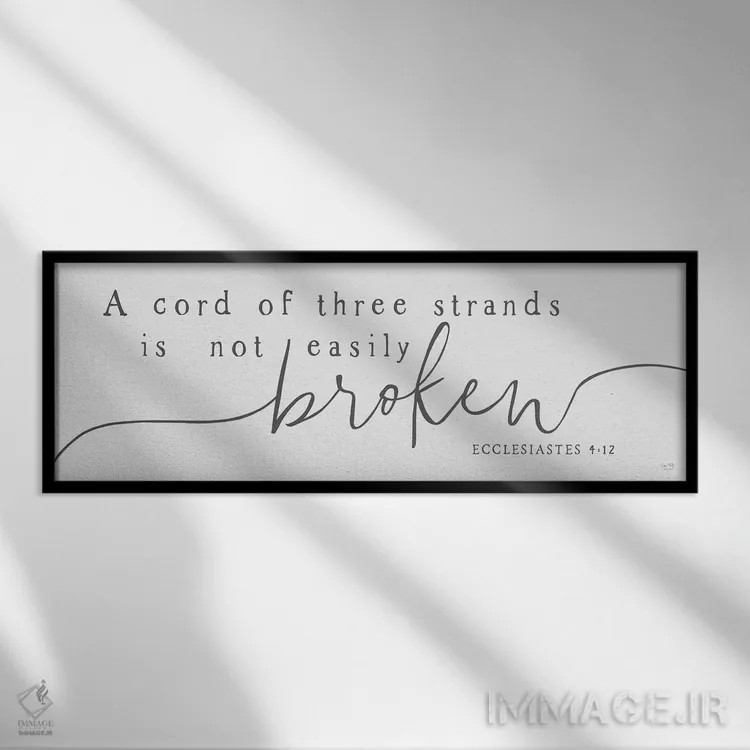 تابلو طناب سه رشتهای اثر لوکس + می دیزاینز (استودیو هنری) - نمای قابدار مشکی