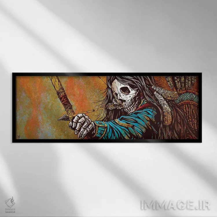 تابلو کمین خاموش اثر دیوید لوزو - نمای قابدار مشکی