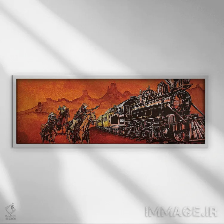 تابلو آهن بزرگ (نام خاص اسلحه یا آهن سنگین) اثر دیوید لوزو - نمای قابدار سفید