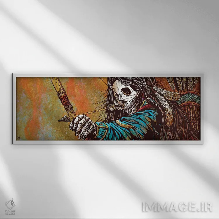 تابلو کمین خاموش اثر دیوید لوزو - نمای قابدار سفید