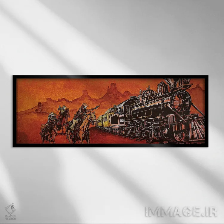 تابلو آهن بزرگ (نام خاص اسلحه یا آهن سنگین) اثر دیوید لوزو - نمای قابدار مشکی