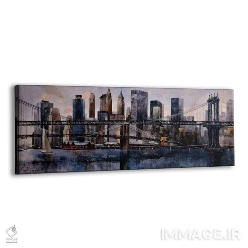 تابلو پلهای بروکلین و منهتن (نیویورک) اثر مارتی بوفارول - نمای پرسپکتیو محصول