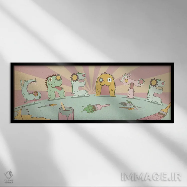 تابلو خلق کن اثر فایو بای فایو کالکتیو - نمای قابدار مشکی