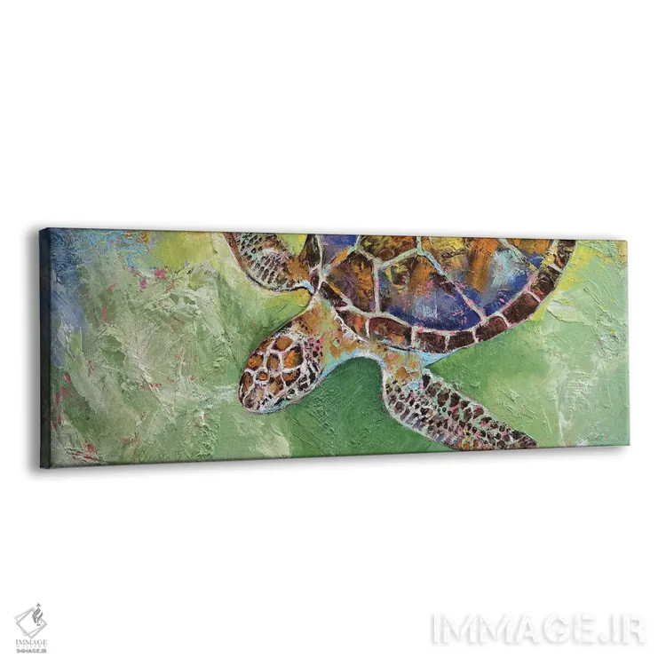 تابلو لاکپشت دریای کارائیب اثر مایکل کریس - نمای پرسپکتیو محصول