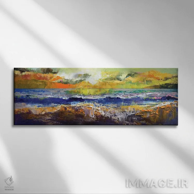 تابلو امواج کالیفرنیا اثر مایکل کریس - نمای روبهرو روی دیوار
