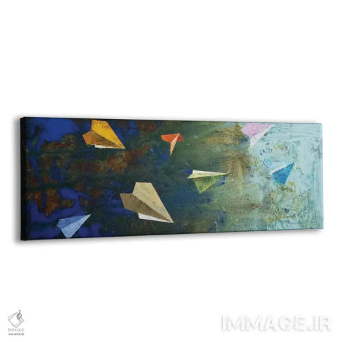 تابلو هواپیماهای کاغذی اثر مایکل کریس - نمای پرسپکتیو محصول