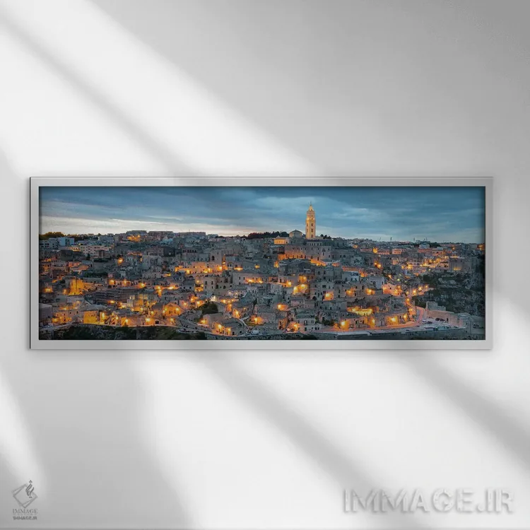 تابلو پانورامای ماترا اثر مائورو باتیستلی - نمای قابدار سفید