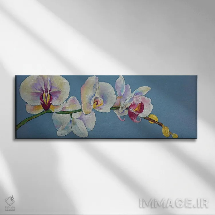 تابلو ارکیدههای ماه اثر مایکل کریس - نمای روبهرو روی دیوار