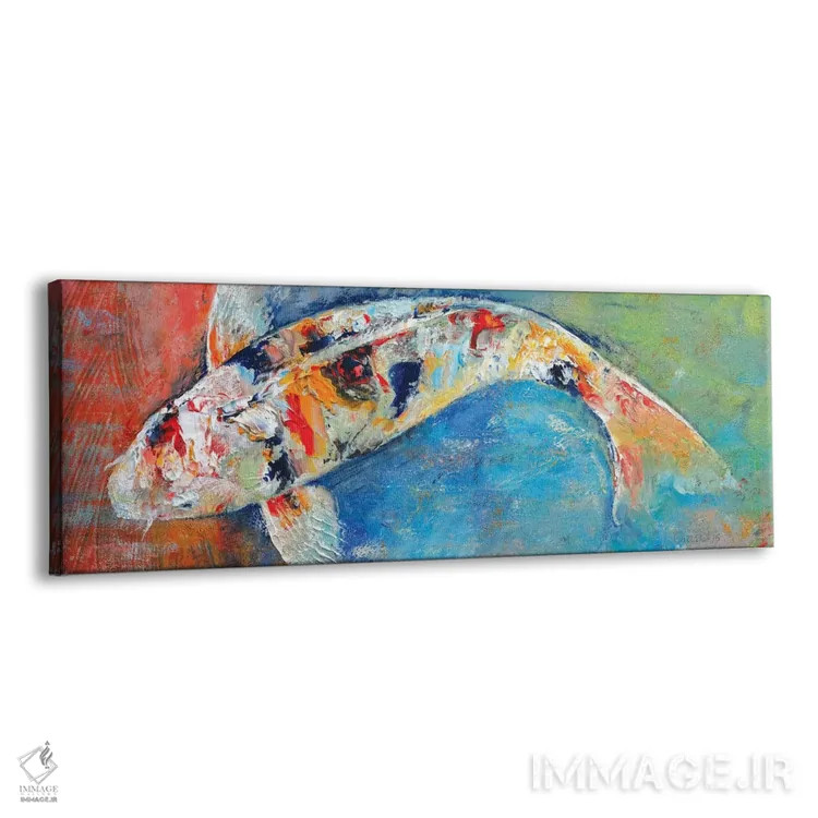 تابلو کوی ژاپنی (ماهی کوی) اثر مایکل کریس - نمای پرسپکتیو محصول