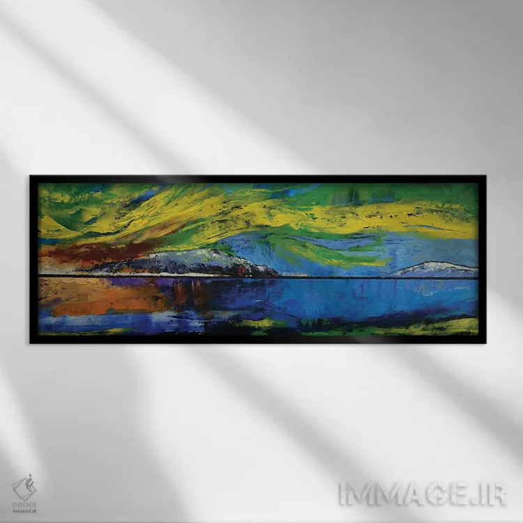 تابلو شفق قطبی (آرورا) اثر مایکل کریس - نمای قابدار مشکی