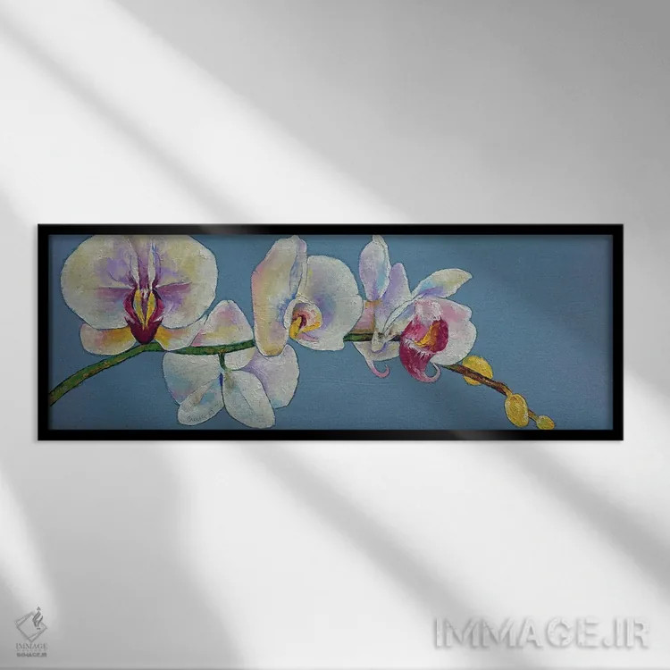 تابلو ارکیدههای ماه اثر مایکل کریس - نمای قابدار مشکی