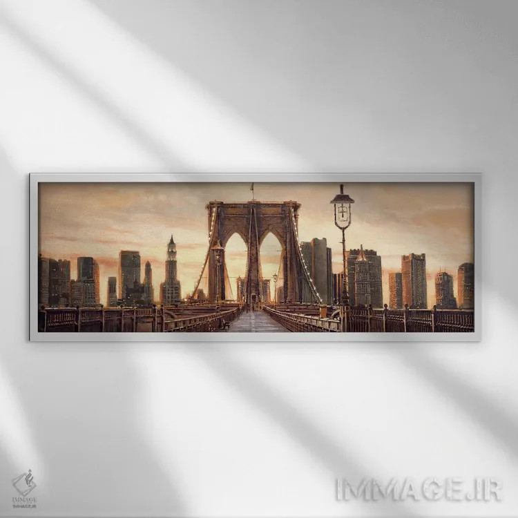 تابلو عصر منهتن اثر متیو دنیلز - نمای قابدار سفید