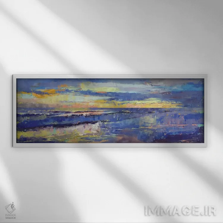 تابلو غروب سانتا ریکا (کاستاریکا) اثر مایکل کریس - نمای قابدار سفید