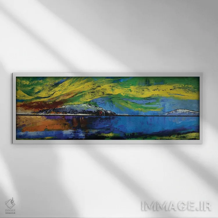 تابلو شفق قطبی (آرورا) اثر مایکل کریس - نمای قابدار سفید