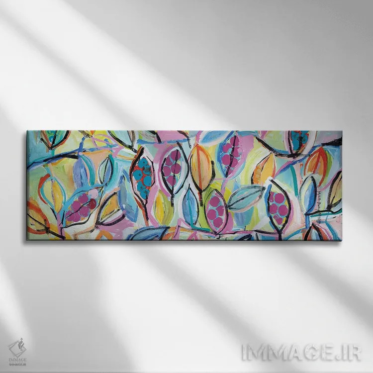 تابلو یکی از هر رنگ اثر میشل دیزلی موفیت - نمای روبهرو روی دیوار